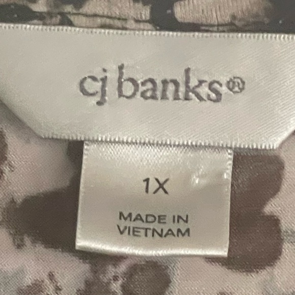 CJ Banks Animal Print Blouse - Brown and Black - Picture 5 of 5